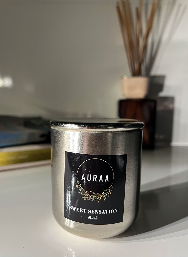 أورا شموع الصويا المعطرة-عطر المريمية والمسك منتج فاخر فريد من نوعه لمنزل أنيق ومثالي - Image 4