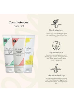 Fix My Curls 3 Step Curl Defining Bundle | Cleansing Shampoo, Hydrating Deep Conditioner & Leave In Cream | For Curly, Wavy & Frizzy Hair | Sulphate & Silicone Free | Curl Defining Kit (50Gm Each)  - Image 3