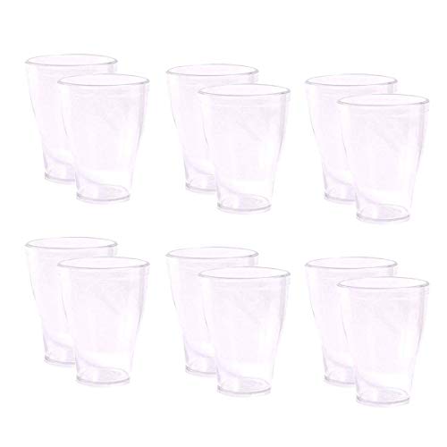 Urmila Plastic Polycarbonate Moktail Drinking Glasses for Water Juice for Dining Table Home Kitchen Party Restaurant Transparent 200 ml Set of 12 - Image 4