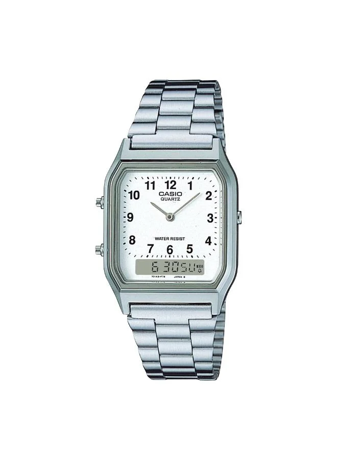 CASIO Unisex Stainless Steel Digital Watch AQ-230A-7B - 29.8 mm
