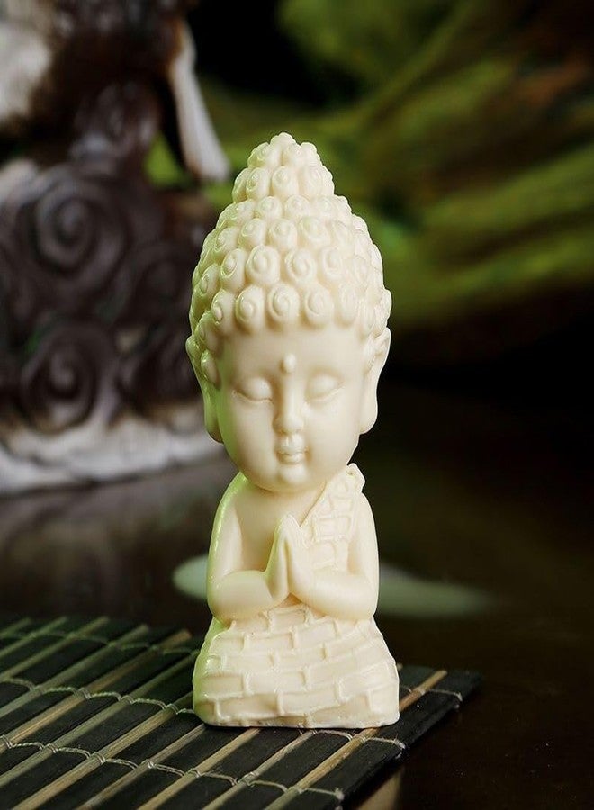 SHIDXIB 2Pcs/1Set Serene Buddha Statues in Lotus Pose Statue Ornament Ideal for Home Office and Car Decor - Image 4