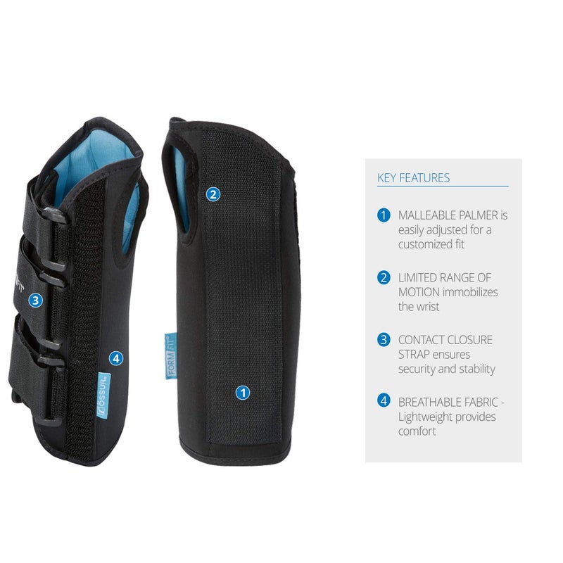Ossur Formfit Wrist Brace for Treatment of Tendonitis, Carpel Tunnel, Post Cast Healing and Soft Tissue Injuries | Wrist Immobilization, Breathable Material, Custom Fit | 8" Version (Left, X-Small) - Image 2