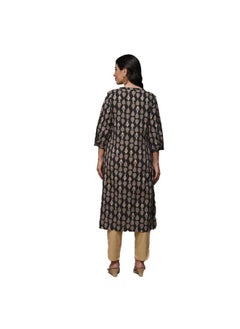 Biba BIBA Women Cotton Printed Regular Mix and Match Kurta(Assorted19269_Charcoal_36)  - Image 2