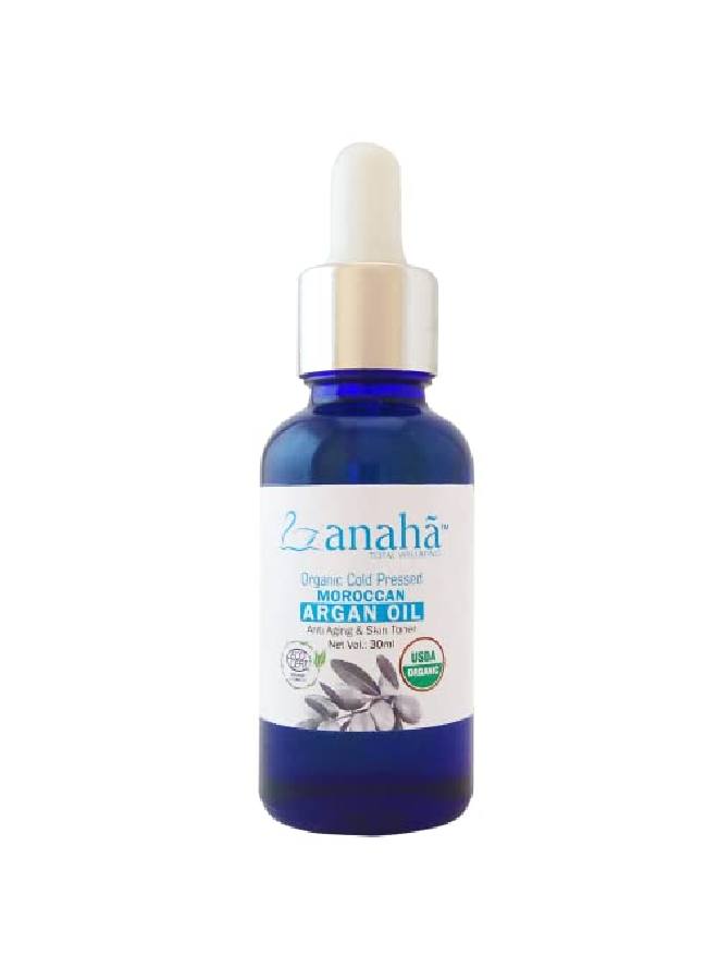 Anaha Organic Cold Pressed Premium Moroccan Grade AntiAging and Skin Toner Argan Oil 30ml 1 count - Image 1