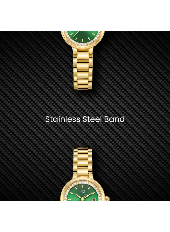 KENNETH SCOTT Women's Stainless Steel Analog Watch K23542-GBGG - 28 mm