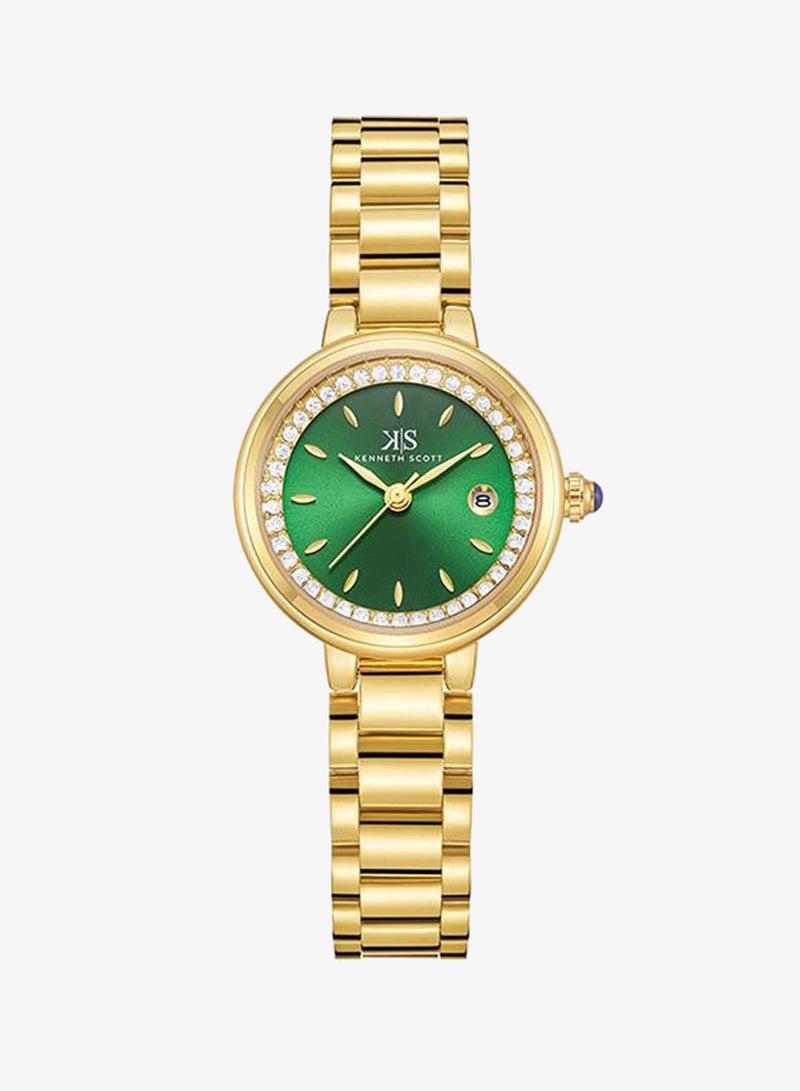 KENNETH SCOTT Women's Stainless Steel Analog Watch K23542-GBGG - 28 mm - Image 1