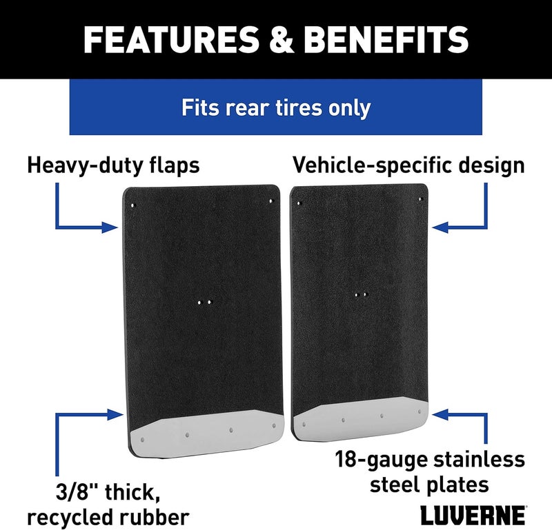 LUVERNE 251034 Rear Dually 20-Inch x 23-Inch Textured Rubber Mud Guards for Ram 3500 - Image 3