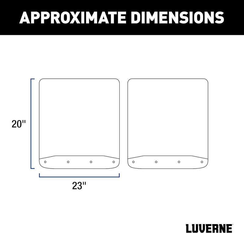 LUVERNE 251034 Rear Dually 20-Inch x 23-Inch Textured Rubber Mud Guards for Ram 3500 - Image 2