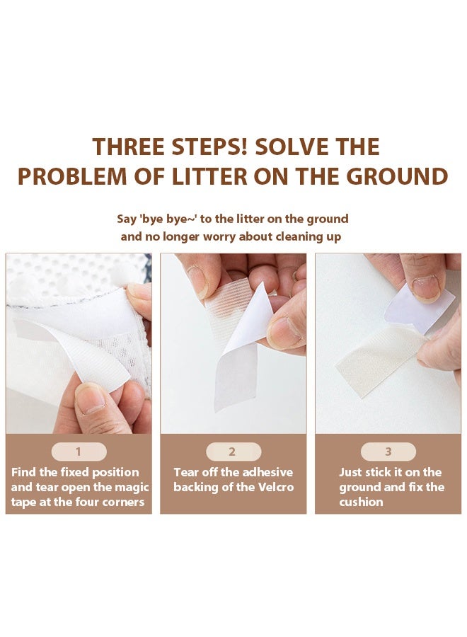 سجادة فضلات القطط، وسادة فضلات القطط، وسادة فضلات القطط مضادة للانزلاق وقابلة للطي، تمنع إزالة فضلات القطط، مانعة للانزلاق وكبيرة الحجم، مقاومة للماء والبول، وسادة حماية من رذاذ صندوق فضلات القطط، ا - Image 5