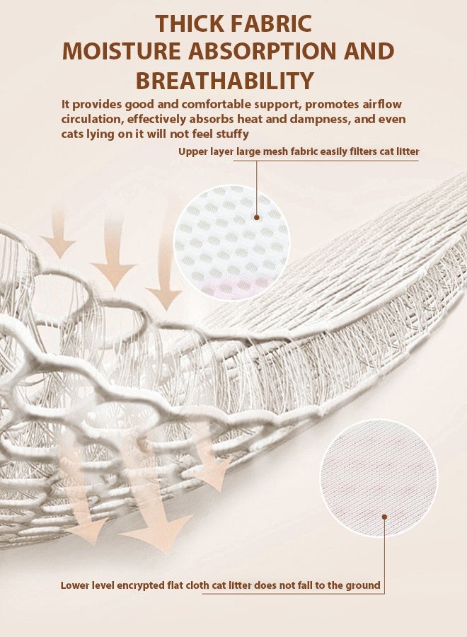 سجادة فضلات القطط، وسادة فضلات القطط، وسادة فضلات القطط مضادة للانزلاق وقابلة للطي، تمنع إزالة فضلات القطط، مانعة للانزلاق وكبيرة الحجم، مقاومة للماء والبول، وسادة حماية من رذاذ صندوق فضلات القطط، ا - Image 3