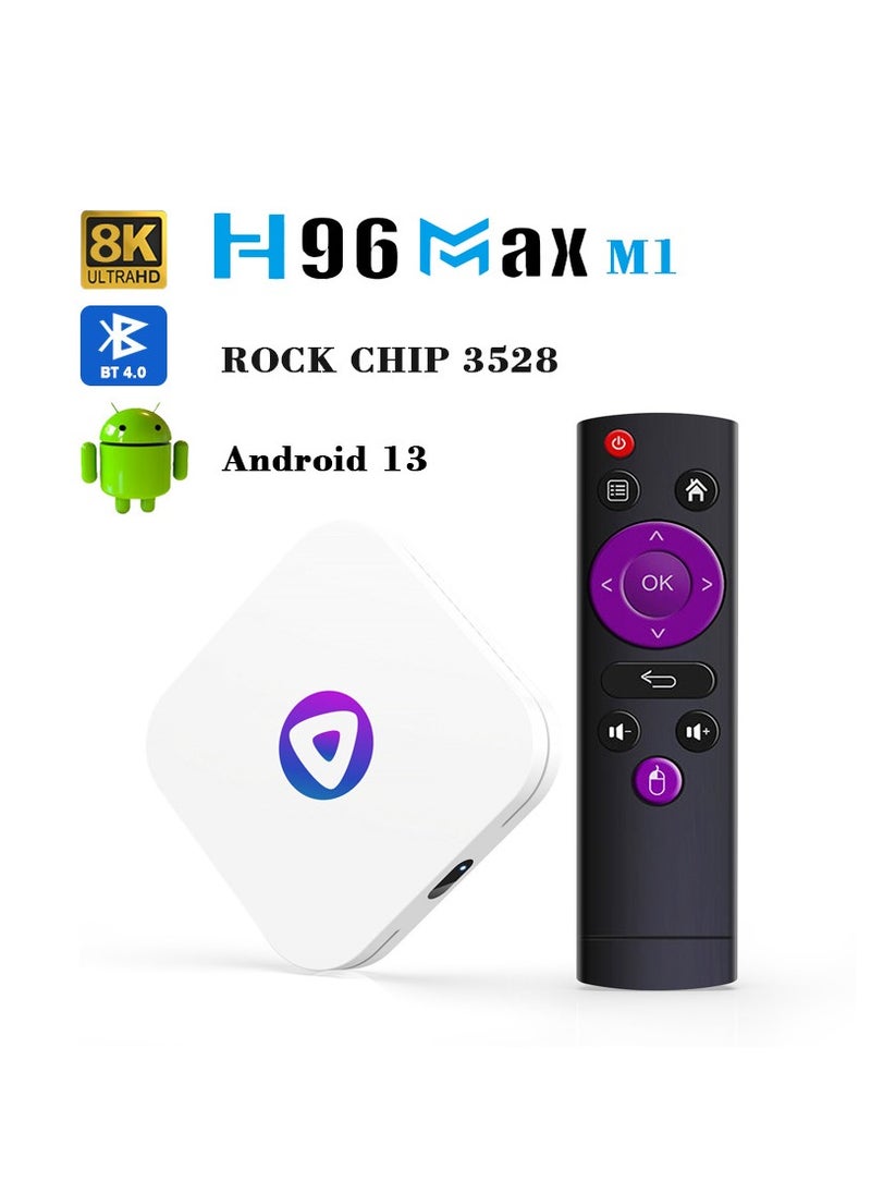 اتش 96 ماكس - M1 الروبوت 13.0 مربع التلفزيون مع رباعية النواة 64bit Mali-450 8K HDR واي فاي 2.4GHz 5.8GHz بلوتوث 5.0 تعيين كبار مربع - Image 1