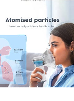 Hulami Portable Auto Nebulizer Machine - Rechargeable Mesh Nebulizer for Adults and Kids, Travel and Household Use, Electric Handheld Inhaler for Breathing Problems  - Image 2