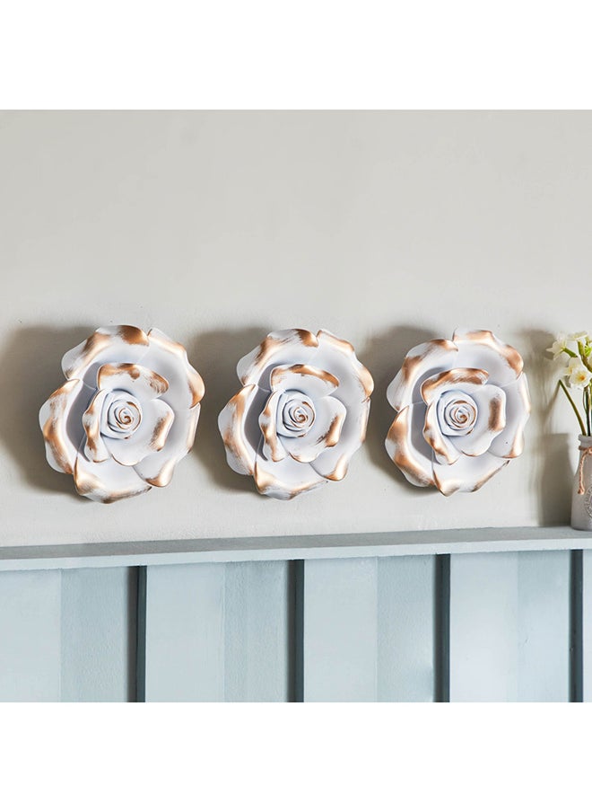 Home Box Mirage 3-Piece Flower Wall Decor Set 25 x 6.5 x 25 cm  - Image 1