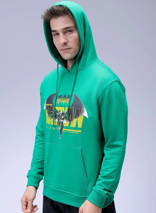 The Indian Garage Co Men Regular Fit Batman Overhead Hooded Sweatshirt