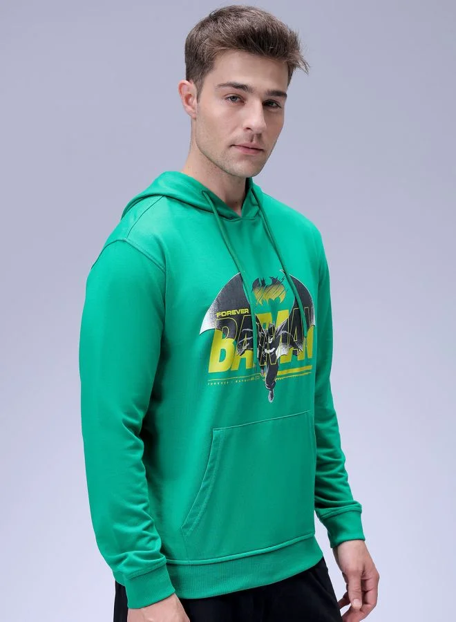 The Indian Garage Co Men Regular Fit Batman Overhead Hooded Sweatshirt