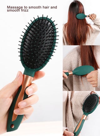 4Pcs Hair Brush Comb Set Hair Massage Comb with Detangling Nylon Pins Cushion Hair Combs for Men Women - view 2