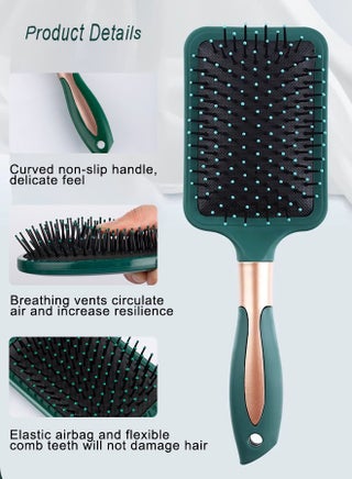 4Pcs Hair Brush Comb Set Hair Massage Comb with Detangling Nylon Pins Cushion Hair Combs for Men Women - view 3