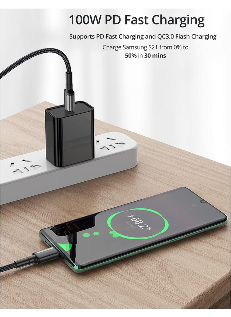 PEGANT 2M USB-C to USB-C Cable, 100W Fast Charging, Nylon Braided with Power Delivery  - Image 3