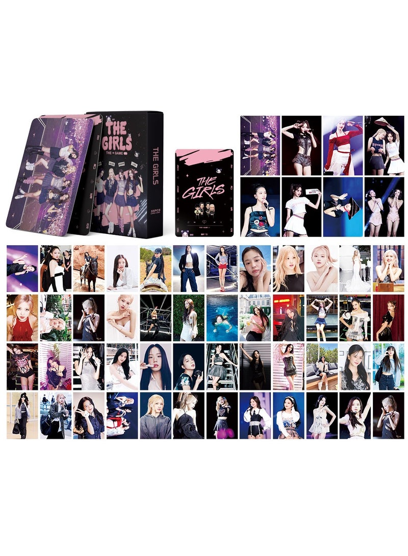 NIBEMINENT 55 Pcs Kpop BLACKPINK THE GIRLS Lomo Cards Card For Fans Collection Gifts - Image 1