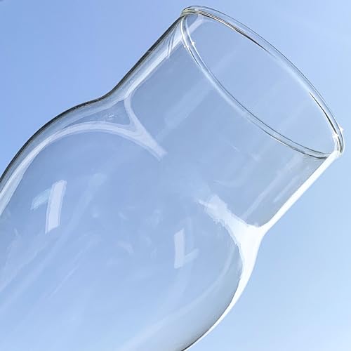 GXFCCYXT Oil Lamp Chimney 3 Inch Base by 14 Inch Tall Clear Glass and Hurricane Kerosene Lamp Chimney Replacement for Fixture Replacement Globes & Shades - Image 2