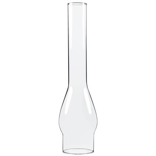 GXFCCYXT Oil Lamp Chimney 3 Inch Base by 14 Inch Tall Clear Glass and Hurricane Kerosene Lamp Chimney Replacement for Fixture Replacement Globes & Shades - Image 1