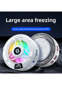 بيوينتي Semiconductor Refrigeration Mobile Phone Radiator Tablet Game Live Broadcast Cooling Magnetic Suction Back Clip Mobile Game Cooling Artifact-Color:S-06 Black Magnetic Suction Model  - Image 2