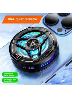 بيوينتي Semiconductor Refrigeration Mobile Phone Radiator Tablet Game Live Broadcast Cooling Magnetic Suction Back Clip Mobile Game Cooling Artifact-Color:S-06 Black Magnetic Suction Model  - Image 4