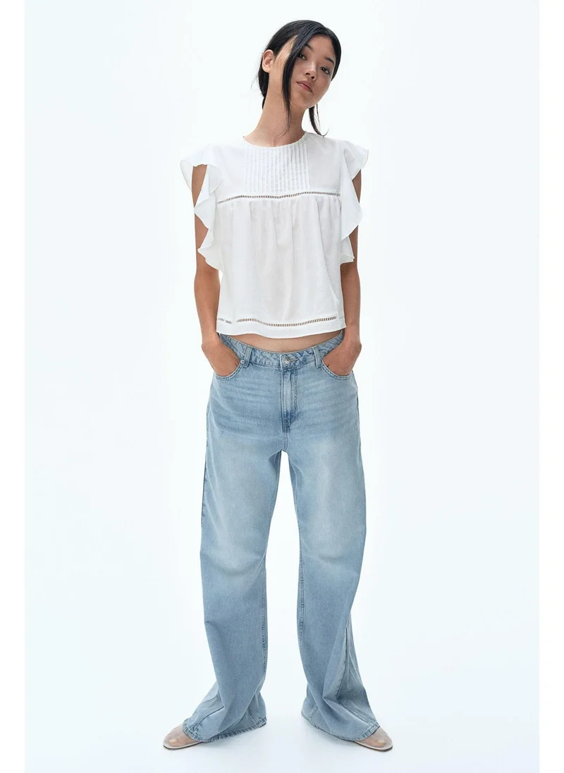 اتش اند ام Flutter-sleeved blouse