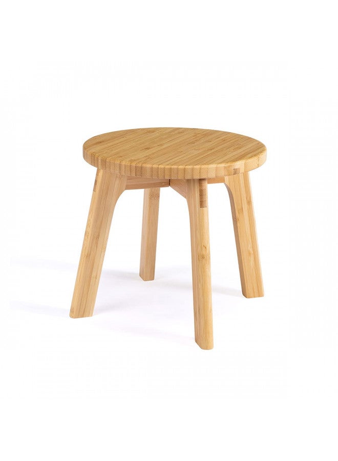 GOBAM Bamboo Step Stool, 10.65 inches - Sturdy Foot Stool for Adults, Kids Stool, Portable Wooden Stool for Kitchen, Bathroom, Bedroom, or Toy Room - 300 lbs Capacity - Image 1