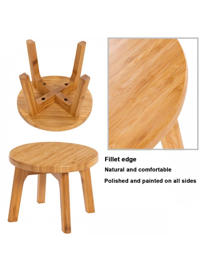 GOBAM Bamboo Step Stool, 10.65 inches - Sturdy Foot Stool for Adults, Kids Stool, Portable Wooden Stool for Kitchen, Bathroom, Bedroom, or Toy Room - 300 lbs Capacity - Image 5