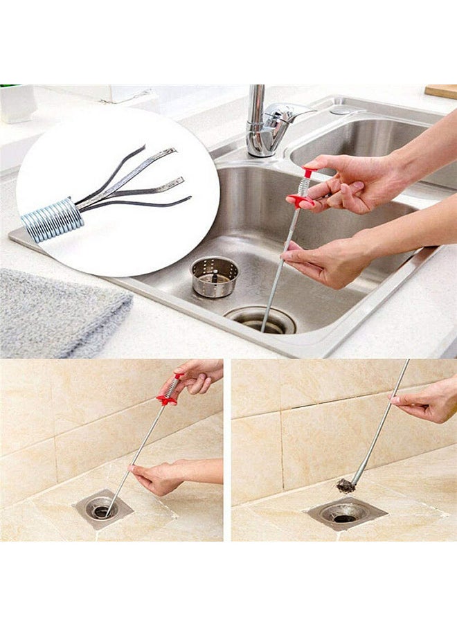 Flexible Grabber Claw Pick Up Reacher Tool, With 4 Claws, Bendable Hose Pickup Reaching Assist Tool, for Litter Pick, Home Sink, Drains, Toilet