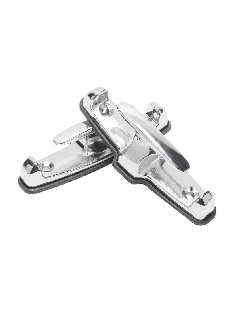 3XR 2 Pcs Set Rope Hook Chrome T-Hook Tie Down Rope Hook  with Mounting Screws for Car Boat 3XR  - Image 1