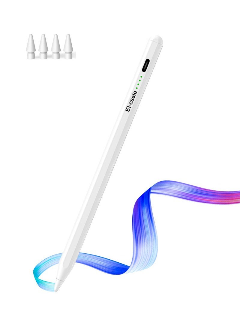 El-csele - Stylus Pen for iPad with Palm Rejection, Active Pencil Compatible with (2018-2023) Apple iPad Pro 11/12.9 inch, iPad 10th/9th/8th/7th/6th Gen, iPad Air 5th/4th/3rd Gen, iPad Mini 6th/5th Gen - Image 1