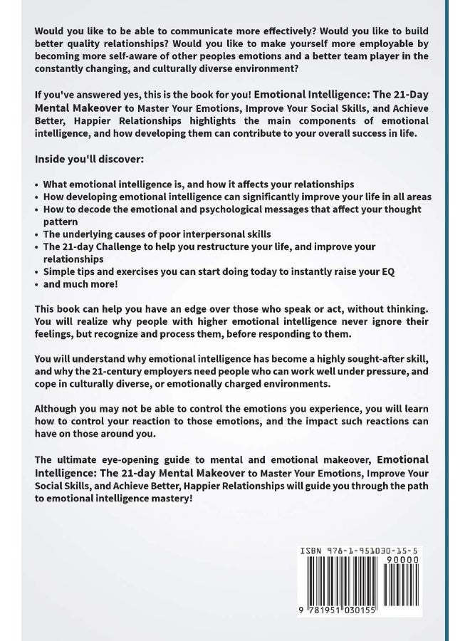 SD Publishing LLC Emotional Intelligence: The 21-Day Mental Makeover to Master Your Emotions, Improve Your Social Skills, and Achieve Better, Happier Relationships  - Image 2