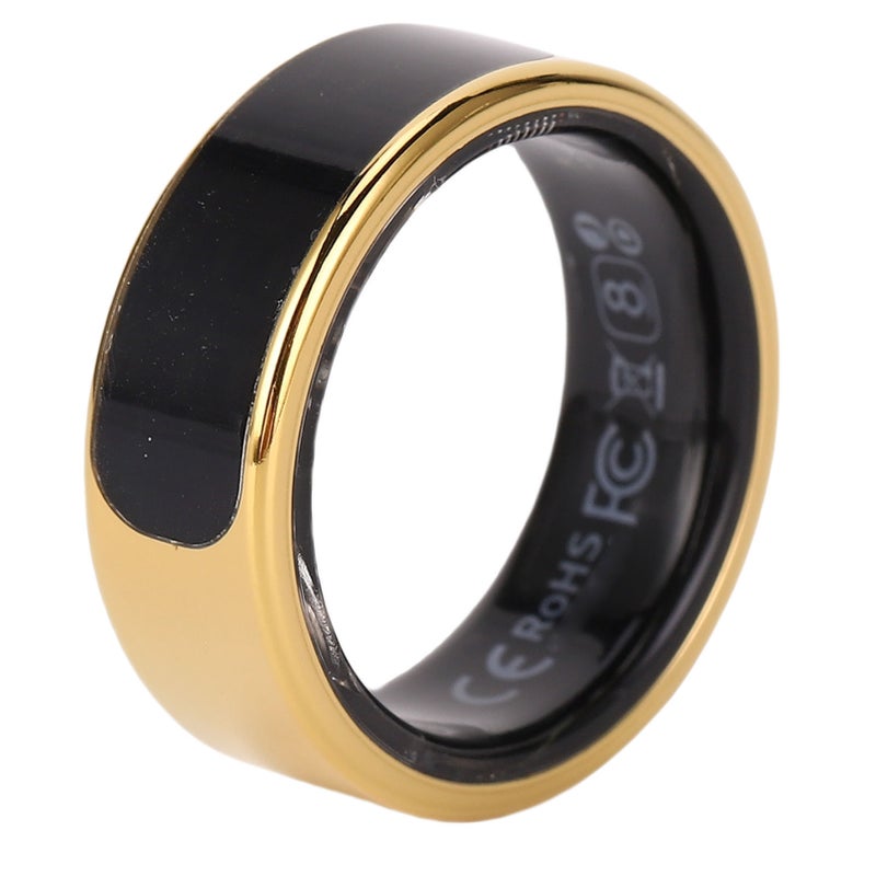 Smart Ring Gold Touch Display Screen Gesture Control IP68 Water Proof Sleep Activity Fitness Tracker Ring Size 9 - Image 2