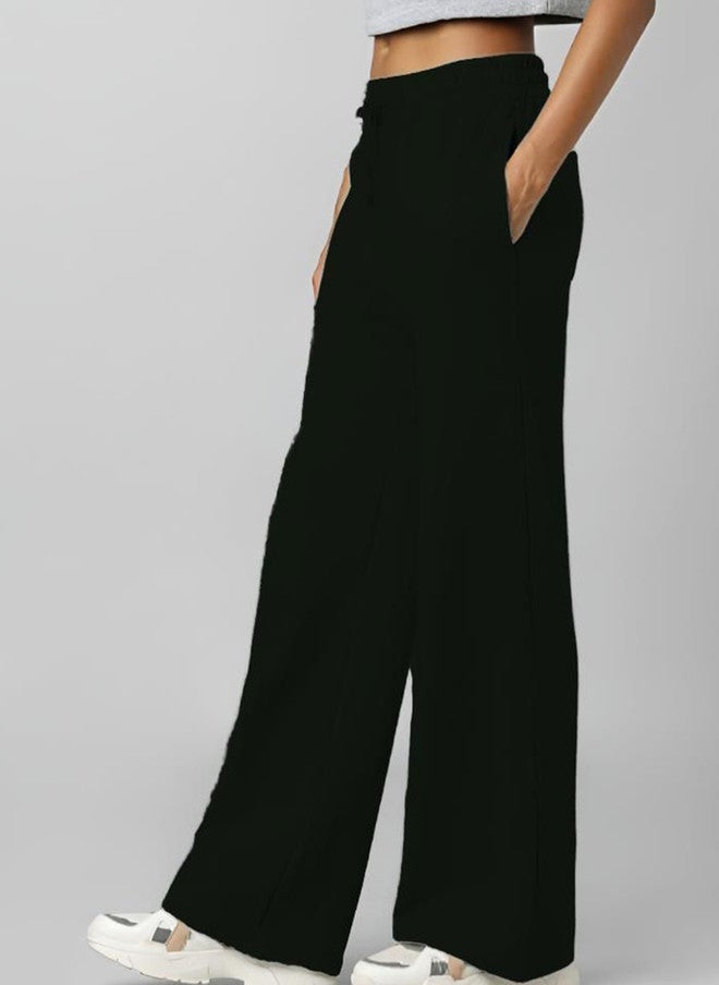 OUTLAWS سروال رياضي نسائي من OUTLAWS باللون الأسود بتصميم مريح وارتفاع متوسط من القطن - Image 2