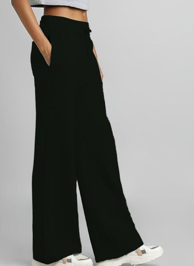 OUTLAWS سروال رياضي نسائي من OUTLAWS باللون الأسود بتصميم مريح وارتفاع متوسط من القطن - Image 3