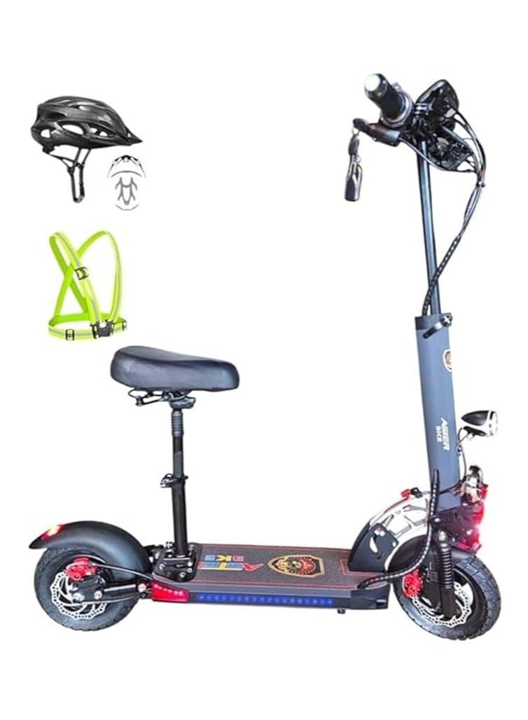 شارد سكوتر كهربائي E10 موديل 2024 - محرك 2000 واط، بطارية 48 فولت 13 أمبير/ساعة، شاشة رقمية، مكبر صوت بلوتوث، مقعد قابل للإزالة، تصميم قابل للطي، ألوان متعددة - Image 1