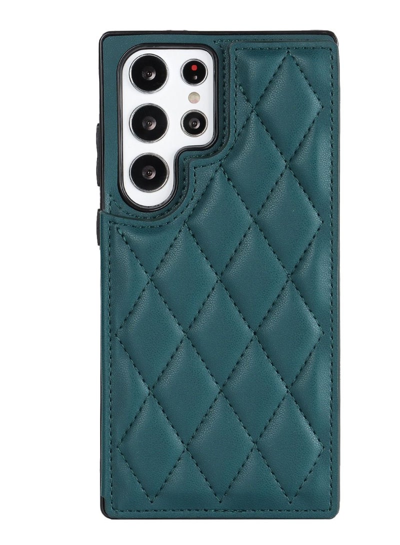 Suteni Magnetic Back Cover Card Slots Leather Phone Case for Samsung - Image 1