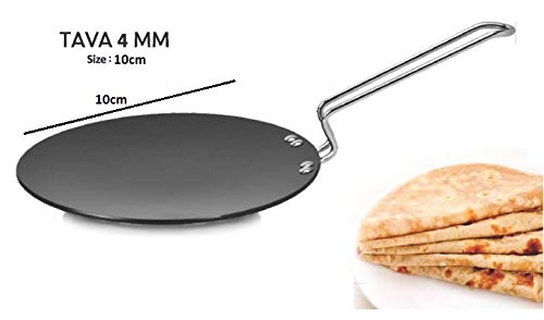 Elexiq Tawa for RotiChapathiChapati with Steel Handle Roti Tawa Black Hard Anodised Plus Cookware Induction Base Roti Tawa 10 inch - Image 4