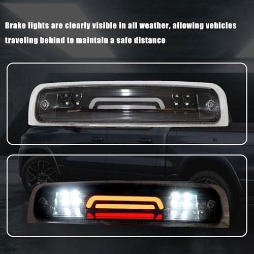 FZJDSD LED 3rd Third Brake Light Cargo Lamp Compatible with Dodge Ram 1500 2500 3500 2010-2018 55372082AD 55372082AC 55372082AE 55372082AF High Mount Stop Light Rear Tail Cargo Lamps - Image 3
