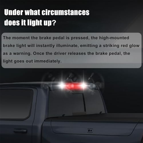 FZJDSD LED 3rd Third Brake Light Cargo Lamp Compatible with Dodge Ram 1500 2500 3500 2010-2018 55372082AD 55372082AC 55372082AE 55372082AF High Mount Stop Light Rear Tail Cargo Lamps - Image 4