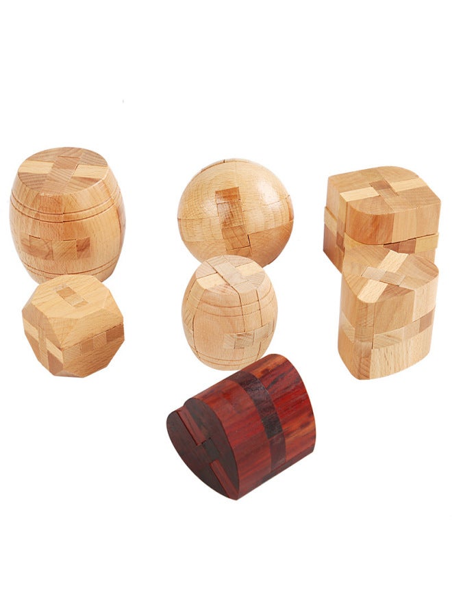 Botong Children's Educational Toys Kong Ming Lock Luban Lock Adult Decompression Thinking Ability Large Wine Barrel Lock Garden Ball Lock - Image 5