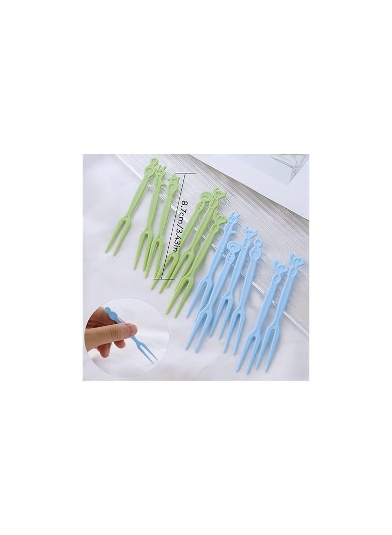 شوك فواكه بلاستيك لون أخضر – كيس 50 قطعة للاستعمال اليومي - Image 5