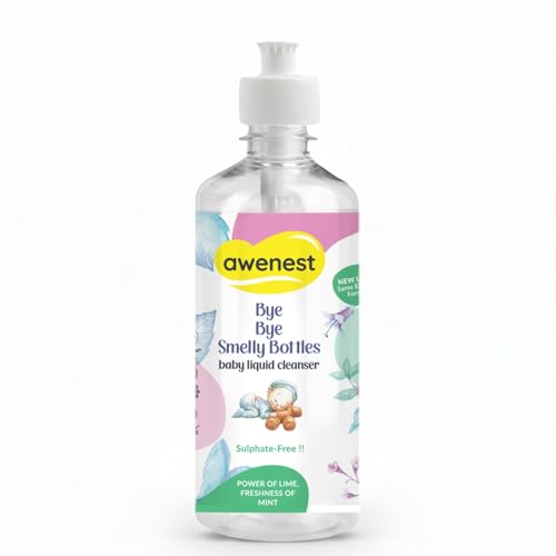 awenest Baby Liquid Cleanser 500 ml,100% Plant-based Natural Bottle Cleaning Gel, Baby Dishwash, Fragrance and Allergen Free, Certified Toxin-free for Bottles, Pump Parts, toys and more, No Sulphates - Image 1