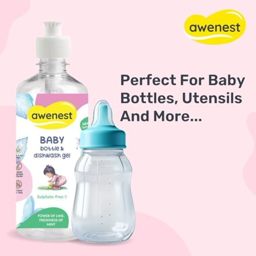 awenest Baby Liquid Cleanser 500 ml,100% Plant-based Natural Bottle Cleaning Gel, Baby Dishwash, Fragrance and Allergen Free, Certified Toxin-free for Bottles, Pump Parts, toys and more, No Sulphates - Image 4