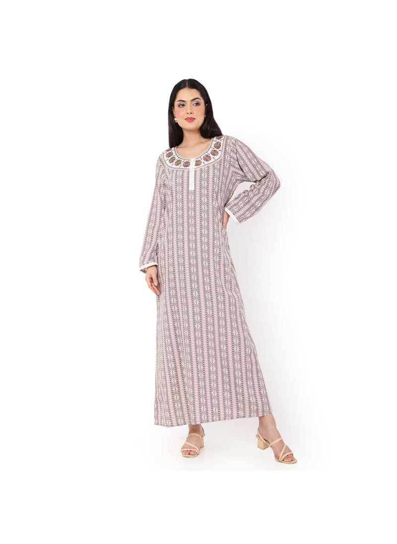 LONG UNIQUE STYLE PRINTED NECK EMBROIDERED CASUAL ARABIC KAFTAN JALABIYA DRESSES - pzsku/Z058118FAC8B57F6F5062Z/45/_/1711630601/18365c74-2906-4d2f-aa1d-6b021df6f516