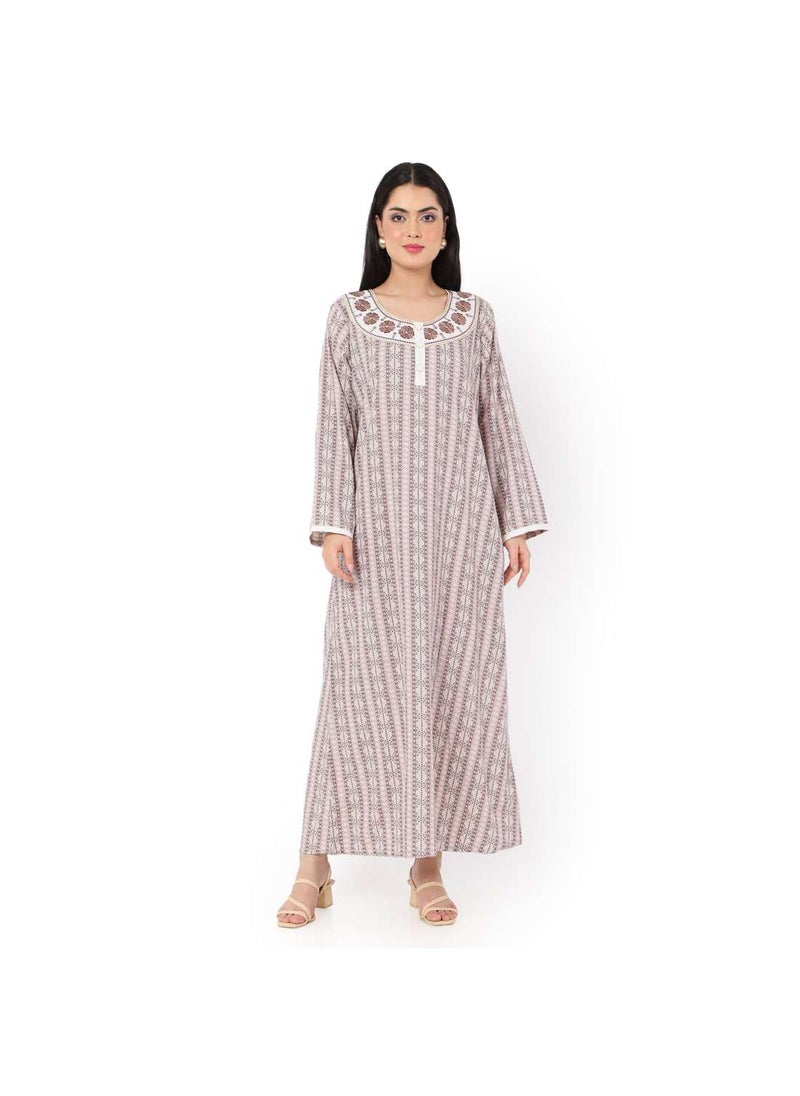 LONG UNIQUE STYLE PRINTED NECK EMBROIDERED CASUAL ARABIC KAFTAN JALABIYA DRESSES - pzsku/Z058118FAC8B57F6F5062Z/45/_/1711630603/d7f94659-9c61-41ea-83d7-469325d3f0c3