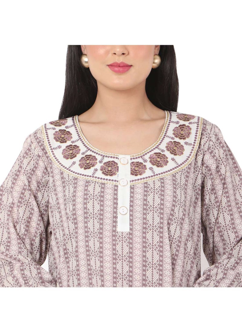 LONG UNIQUE STYLE PRINTED NECK EMBROIDERED CASUAL ARABIC KAFTAN JALABIYA DRESSES - pzsku/Z058118FAC8B57F6F5062Z/45/_/1711630614/18f3730a-7a85-43ff-a632-f249c500fed8