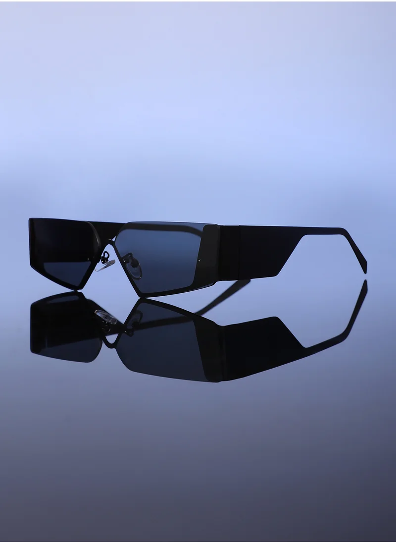 Haute Sauce Women's The Electra Shield Sunglass - Onyx Black